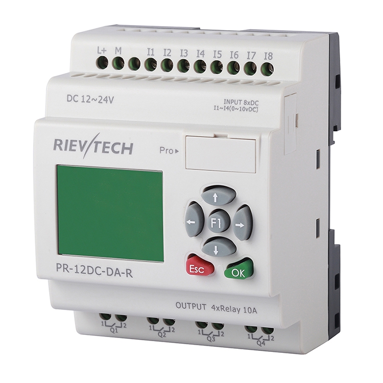 PLC 12-24V DC 8DI/4AI, 4AO