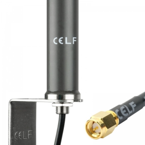 Vaste montage antenne met 10m CELF200 en SMA-M (voet met connector)